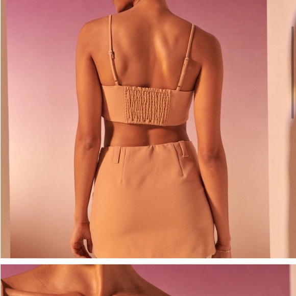 Abercrombie Brown Two Piece Set Skirt & Square Neck Top (selling as a set) - Picture 2 of 4